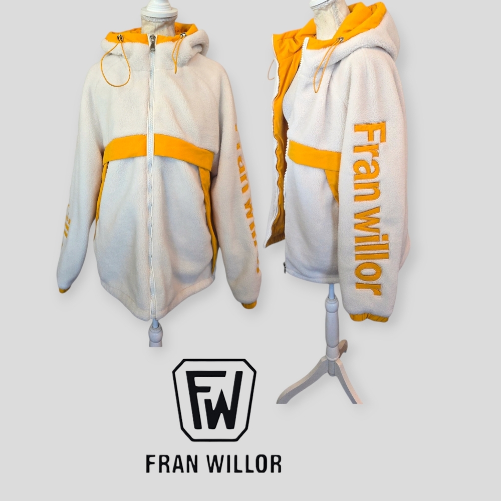 FRAN WILLOR Designed by Italy Women's  Hooded COat Jacket Size Large